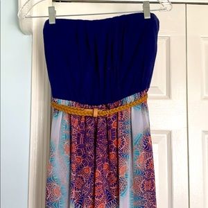 Strapless maxi dress